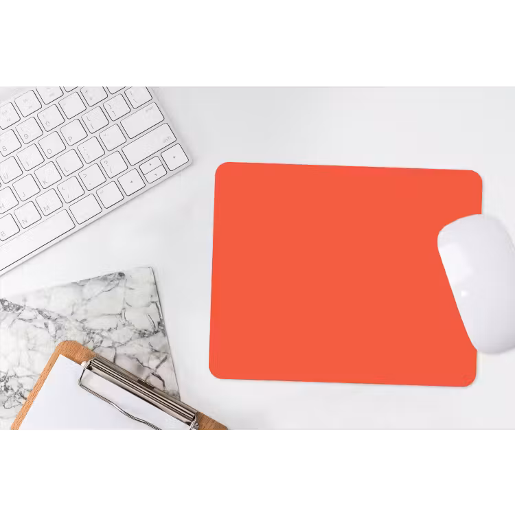 Burnt - Coral - Oranje muismat rubber klein 262 -witbureau