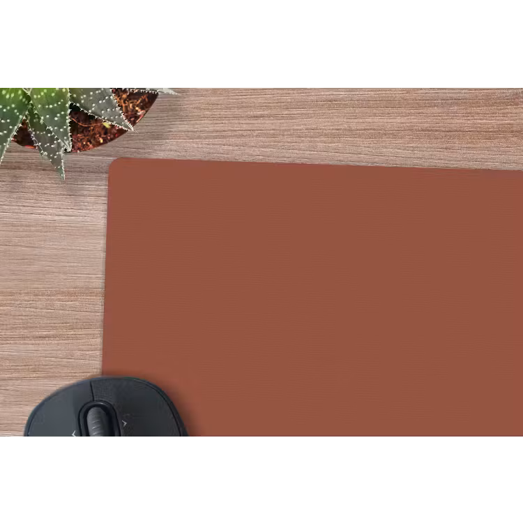 Burnt - Mahogany - Terracotta muismat rubber klein 262 -closeup