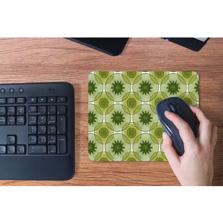 Cirkels - Patroon - Groen muismat rubber klein 262 -toetsenbord