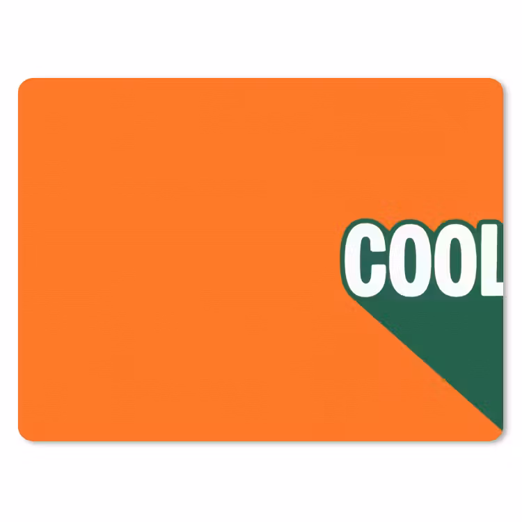 Cool - Oranje - Groen muismat rubber klein -3d