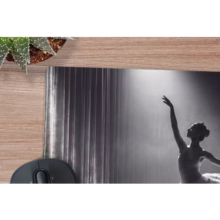 Danser - Podium - Zwart-wit - Kunst - Klassiek muismat rubber klein -closeup