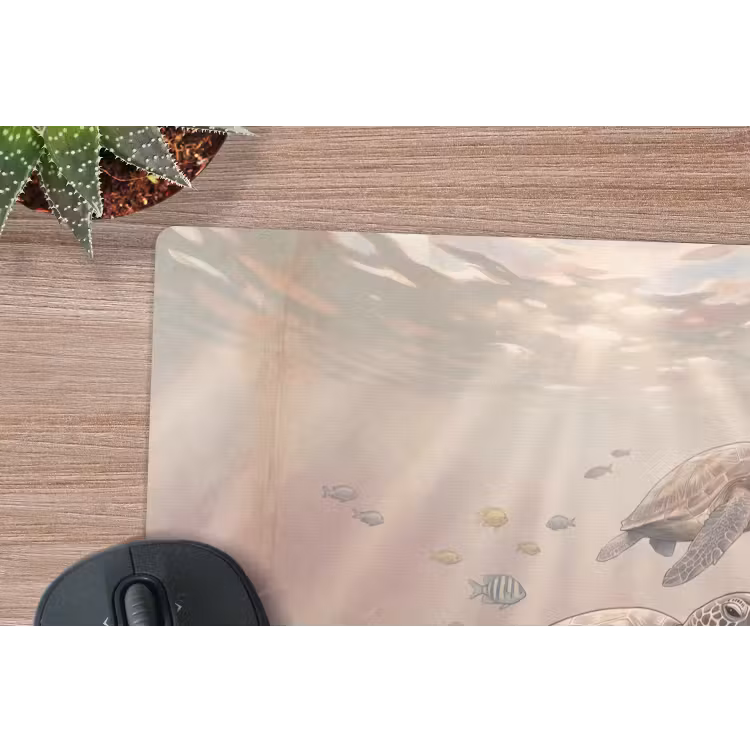 Dier - Onderwater - Oceaan - Illustratie - Zeeleven muismat rubber klein -closeup