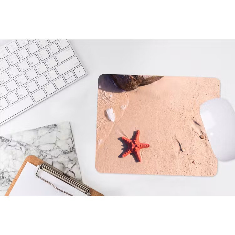 Dieren - Strand - Zee - Natuur - Rood muismat rubber klein -witbureau