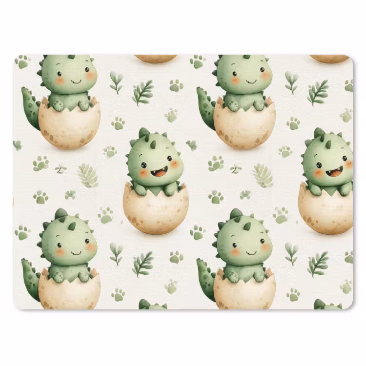 Dino - Eieren - Groen muismat rubber klein 262 -3d