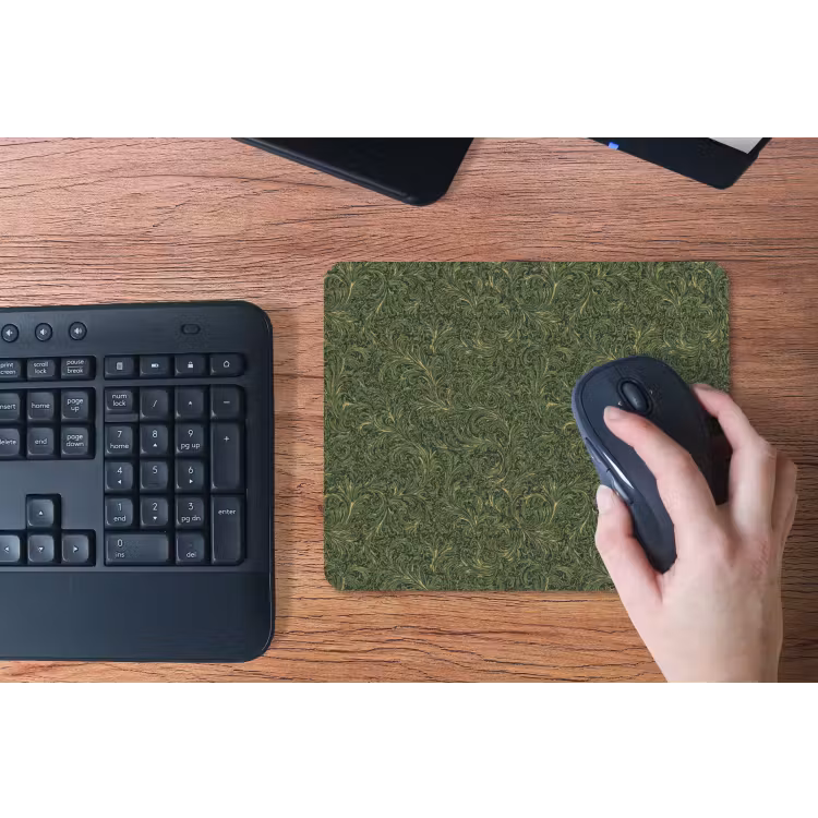 Donker - Groen - Krullend - Botanisch muismat rubber klein 262 -toetsenbord