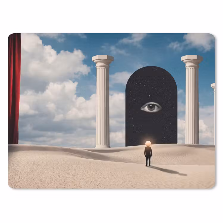 Muismat - Droom - Woestijn - Oog - Droom - Woestijn - Oog muismat rubber klein