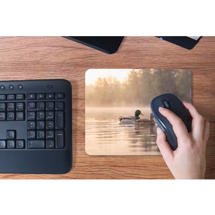 Eenden - Water - Mist - Natuur muismat rubber klein -toetsenbord