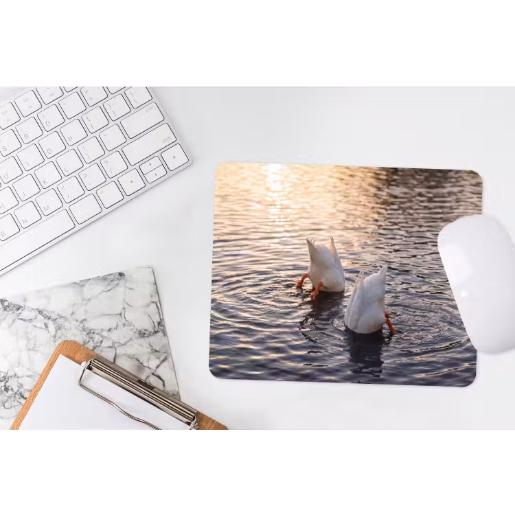 Eenden - Water - Natuur muismat rubber klein -witbureau