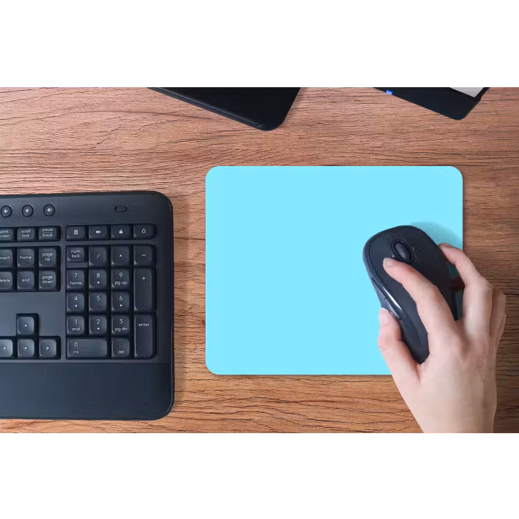 Electric - Cyan - Blauw muismat rubber klein 262 -toetsenbord