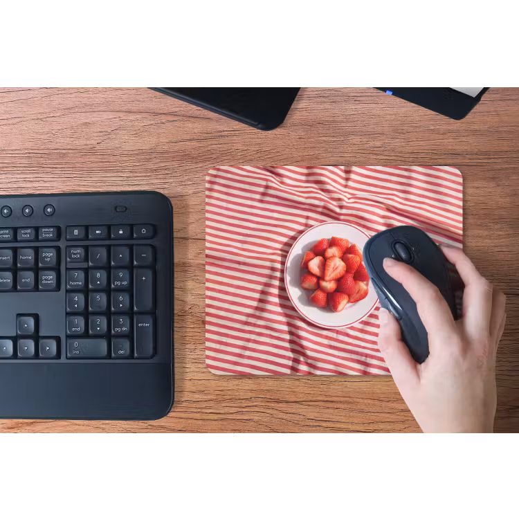Eten - Aardbeien - Fruit - Zomer - Rood muismat rubber klein -toetsenbord