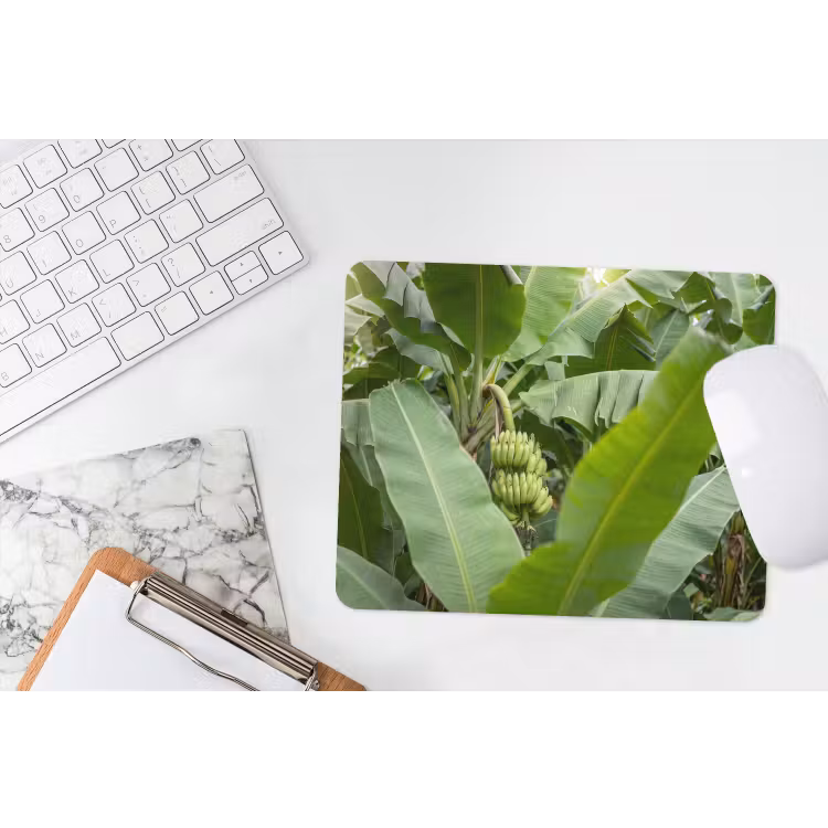 Eten - Bananen - Plantage - Groen muismat rubber klein -witbureau