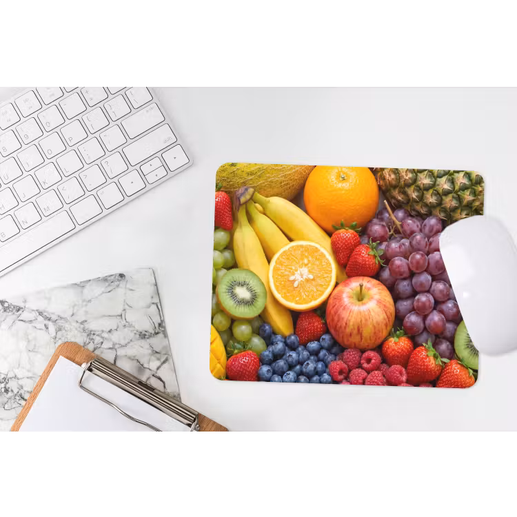 Eten - Fruit - Vers - Kleurrijk - Voeding muismat rubber klein -witbureau