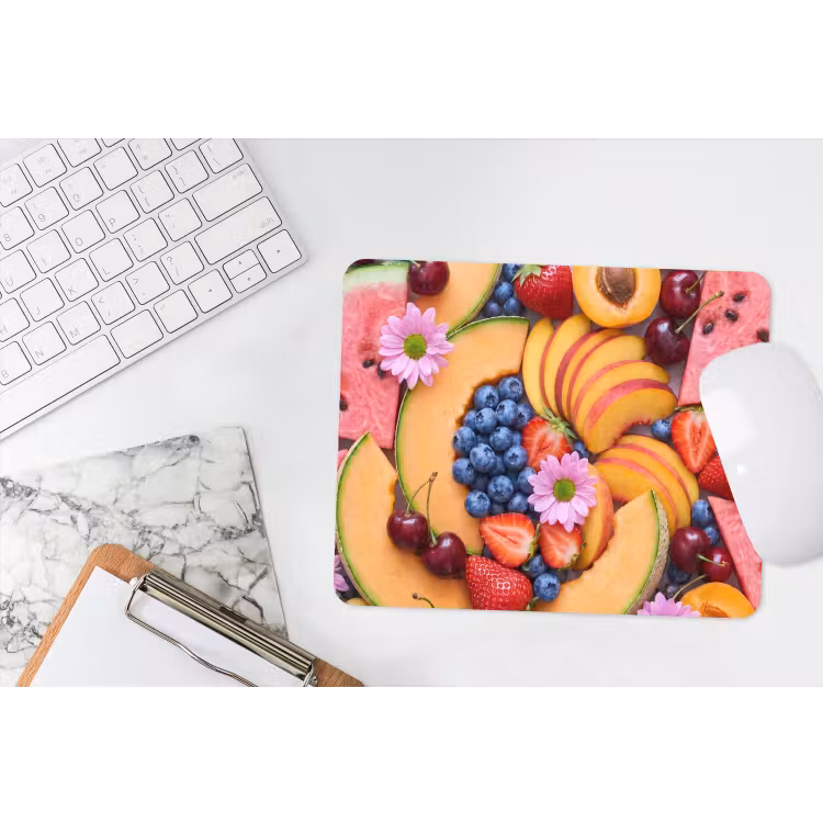 Eten - Fruit - Zomer - Kleurrijk muismat rubber klein -witbureau