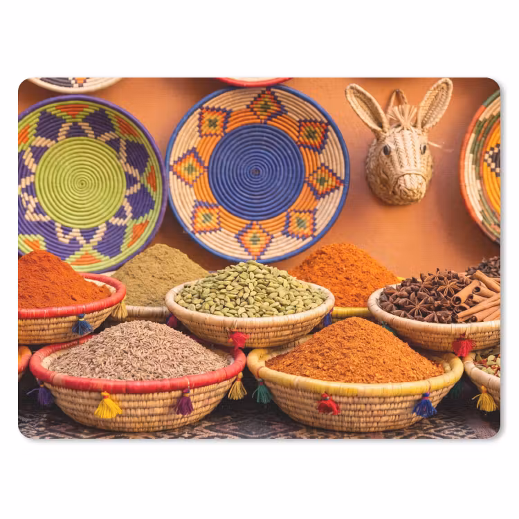 Muismat - Eten - Kleurrijk - Cultuur - Eten - Kleurrijk - Cultuur muismat rubber klein