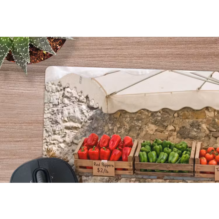 Muismat - Eten - Markt - Vers - Eten - Markt - Vers muismat rubber klein