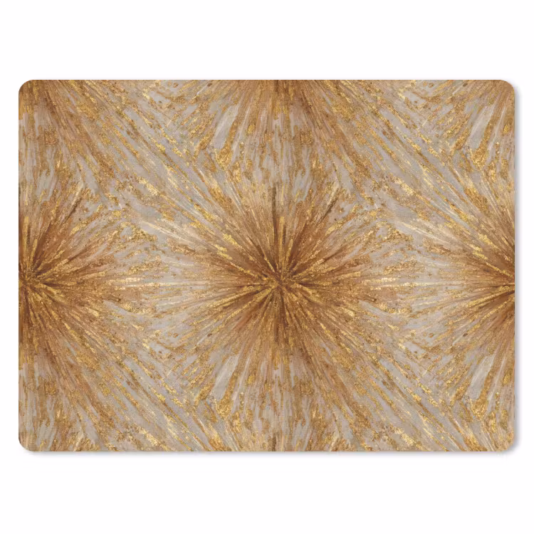 Explosie - Abstract - Goud - Wit muismat rubber klein 262 -3d