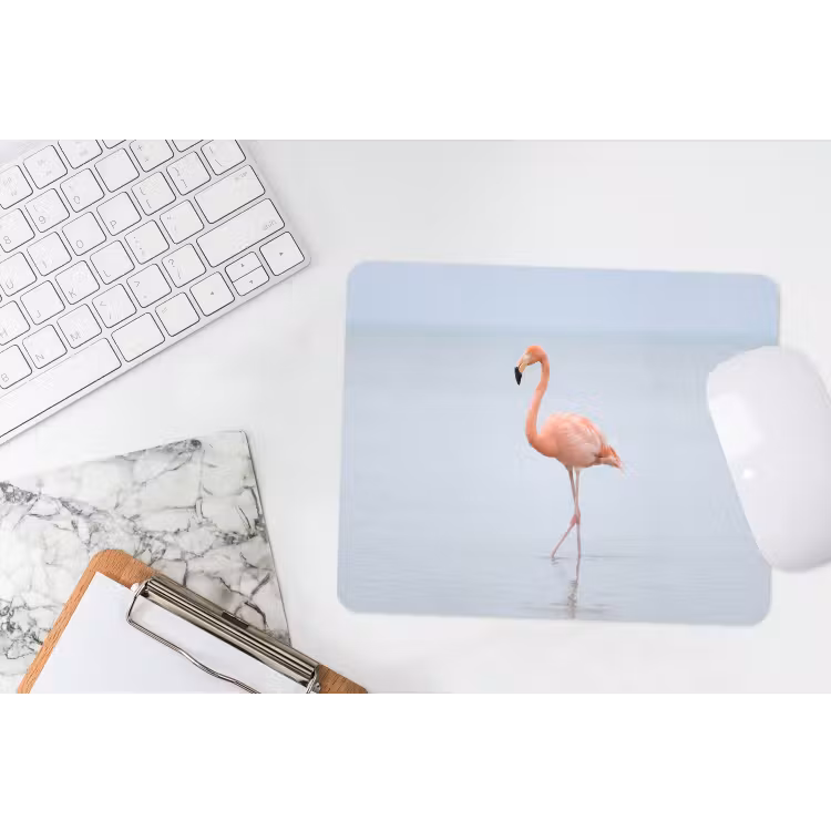 Flamingo - Zee - Roze muismat rubber klein -witbureau