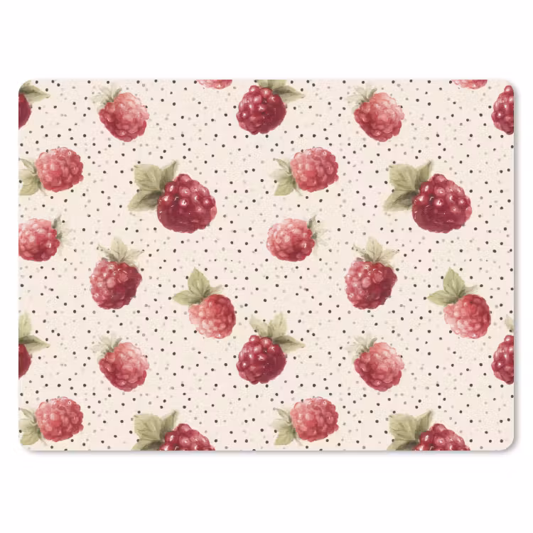Framboos - Stippen - Rood muismat rubber klein 262 -3d