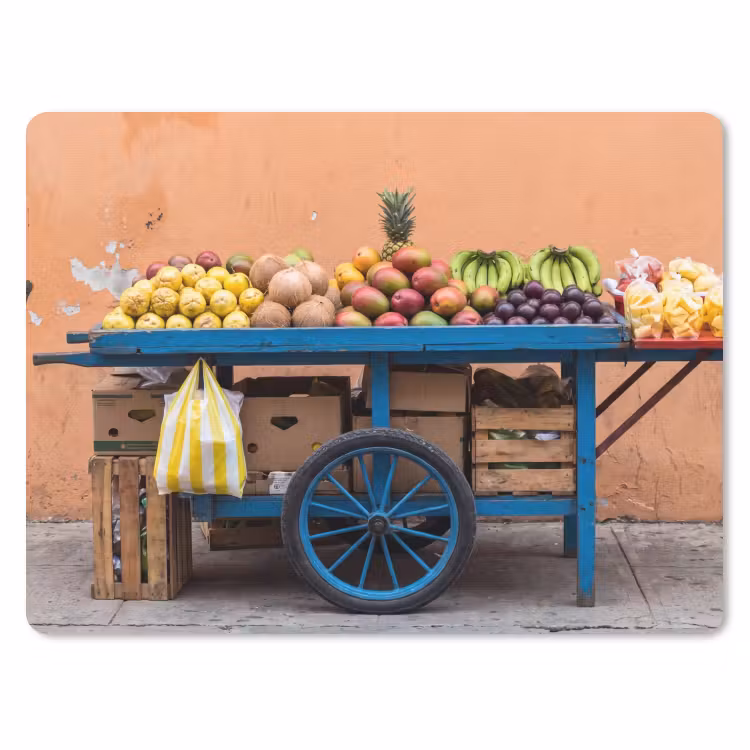 Muismat - Fruit - Kar - Straat - Fruit - Kar - Straat muismat rubber klein