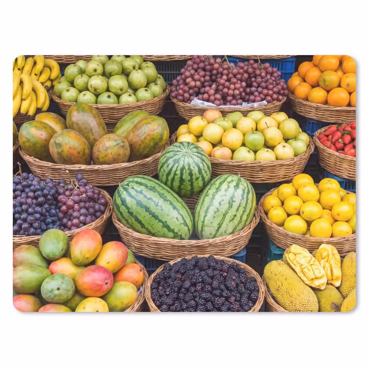 Muismat - Fruit - Markt - Kleurrijk - Fruit - Markt - Kleurrijk muismat rubber klein