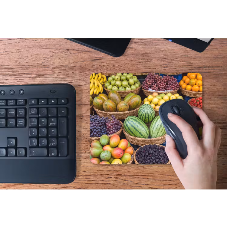 Muismat - Fruit - Markt - Kleurrijk - Fruit - Markt - Kleurrijk muismat rubber klein