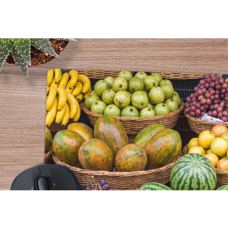 Muismat - Fruit - Markt - Kleurrijk - Fruit - Markt - Kleurrijk muismat rubber klein