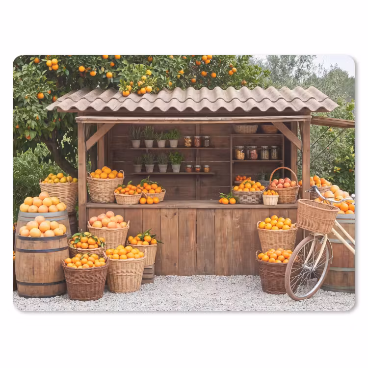 Muismat - Fruit - Markt - Landelijk - Fruit - Markt - Landelijk muismat rubber klein