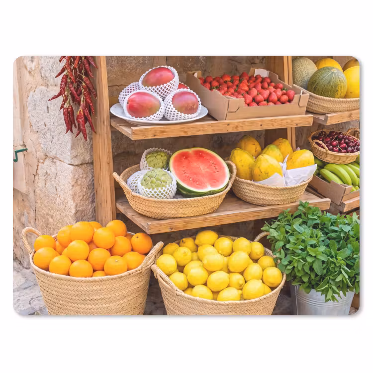 Muismat - Fruit - Markt - Vers - Fruit - Markt - Vers muismat rubber klein