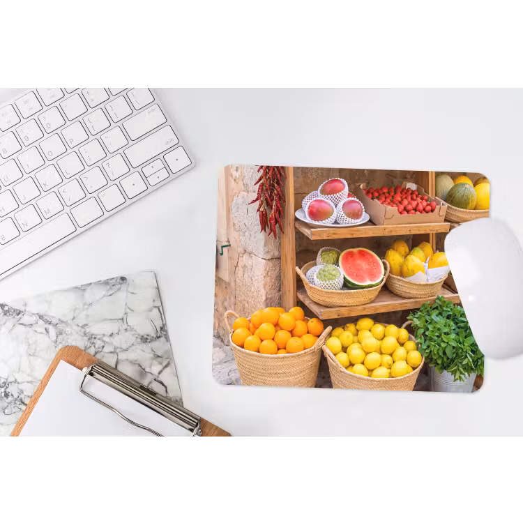 Muismat - Fruit - Markt - Vers - Fruit - Markt - Vers muismat rubber klein