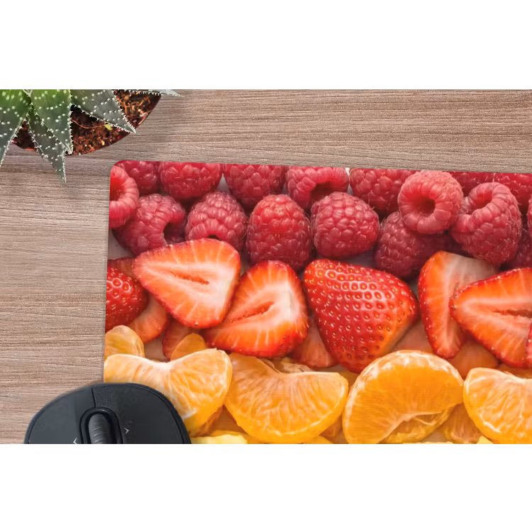 Fruit - Regenboog - Gezond - Kleurrijk muismat rubber klein -closeup