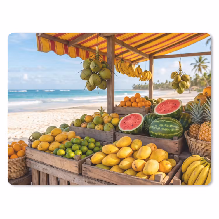 Muismat - Fruit - Strand - Tropisch - Fruit - Strand - Tropisch muismat rubber klein
