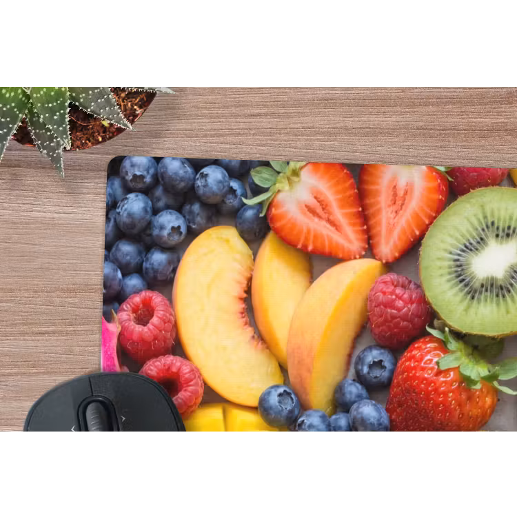 Fruit - Versneden - Kleurrijk - Eten - Gezond muismat rubber klein -closeup