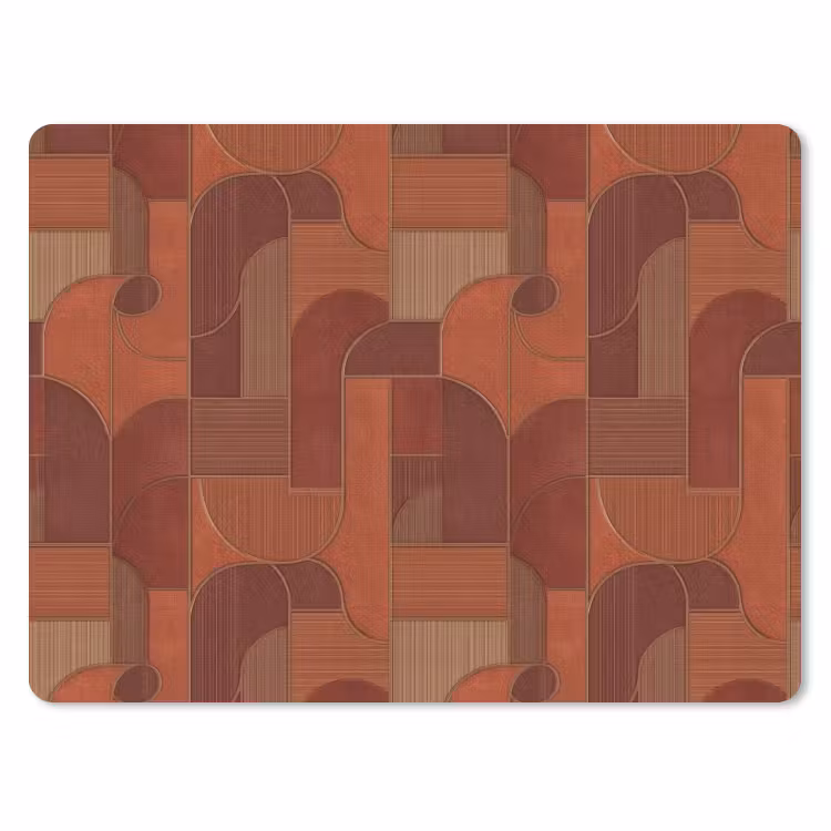 Geometrisch - Abstract - Textuur - Bruin muismat rubber klein 262 -3d
