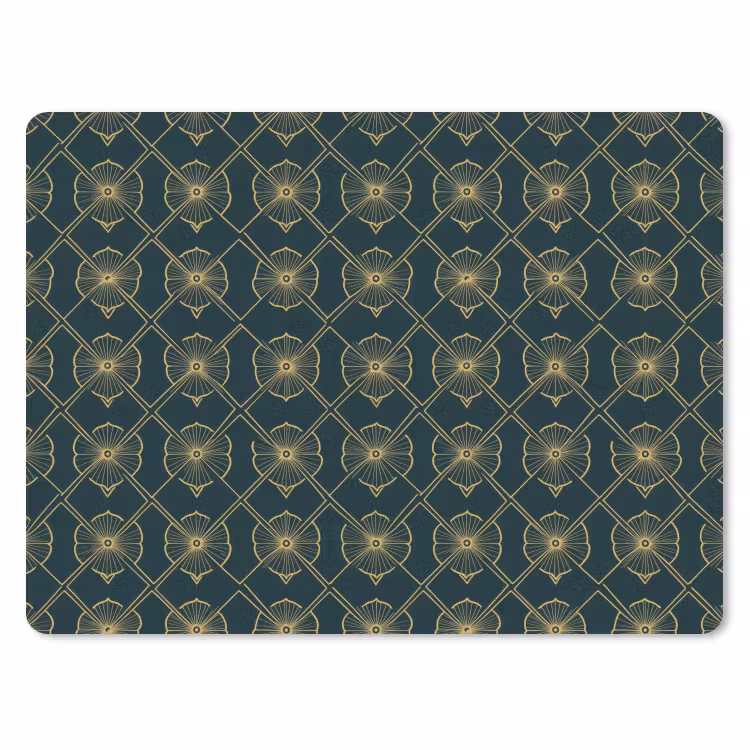 Geometrisch - Elegant - Groen muismat rubber klein 262 -3d