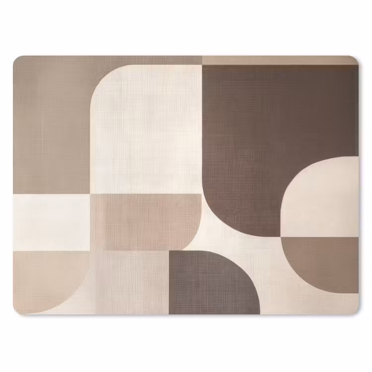 Geometrisch - Geweven structuur - Modern muismat rubber klein -3d