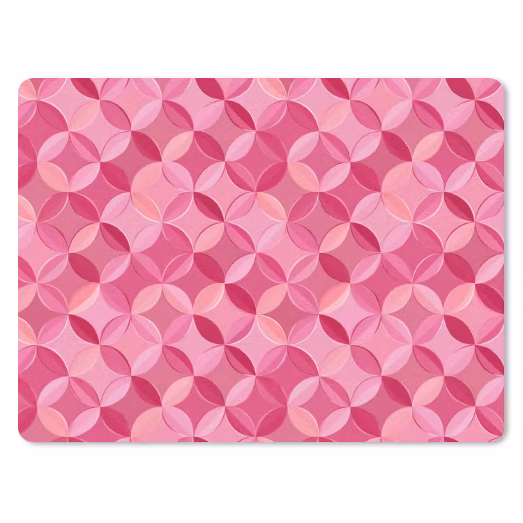 Geometrisch - Mozaïek - Modern - Roze muismat rubber klein 262 -3d
