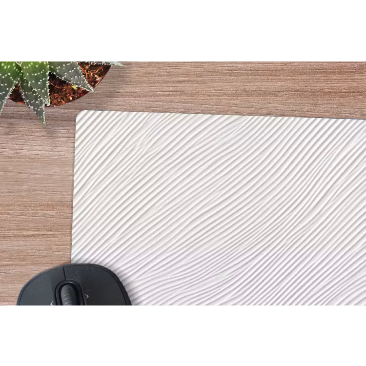 Golven - Ribbels - Wit muismat rubber klein 262 -closeup