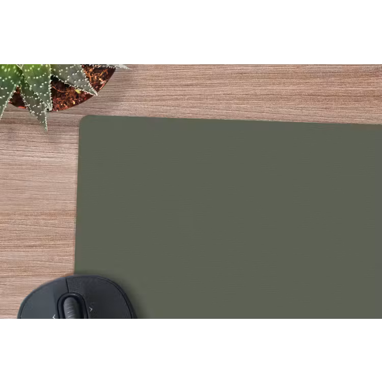 Groen - Olijf - Kleur - Groene - Kleuren - Effen - Olijfgroen muismat rubber klein 262 -closeup