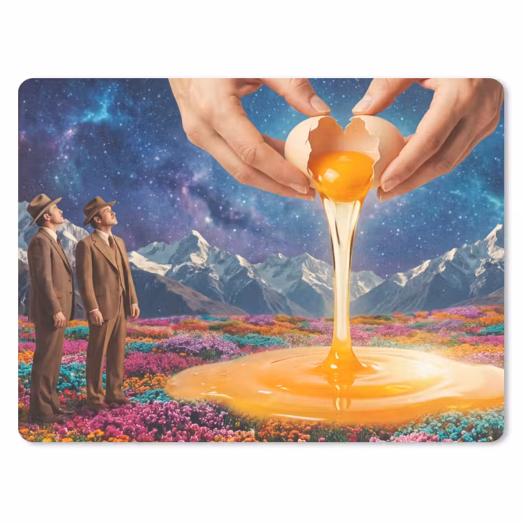 Muismat - Handen - Ei - Surrealisme - Handen - Ei - Surrealisme muismat rubber klein