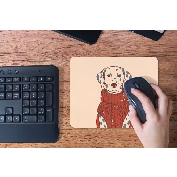 Hond - Trui - Winter - Dieren - Rood muismat rubber klein -toetsenbord