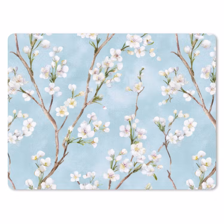 Kersenbloesem - Textuur - Blauw muismat rubber klein 262 -3d