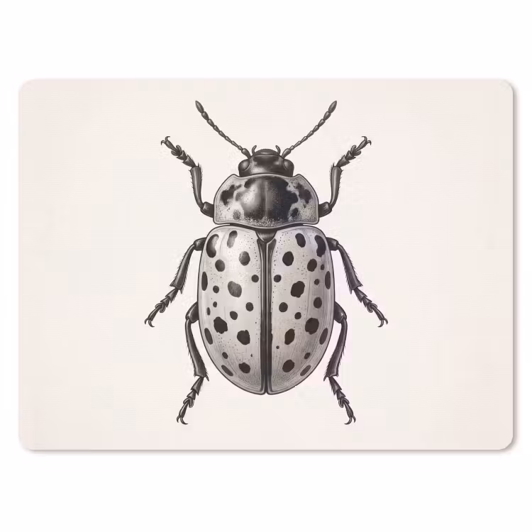 Kever - Insect - Vintage muismat rubber klein -3d