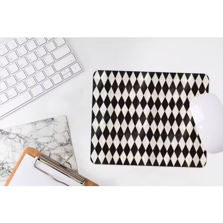Klassiek - Patroon - Zwart muismat rubber klein 262 -witbureau
