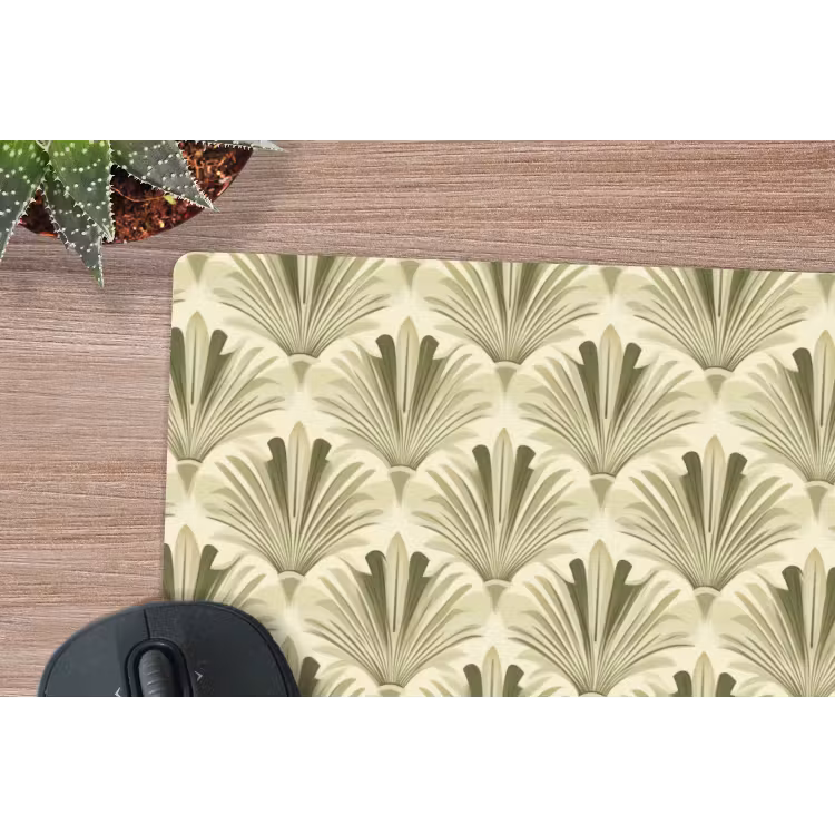 Klassiek - Waaier - Groen muismat rubber klein 262 -closeup