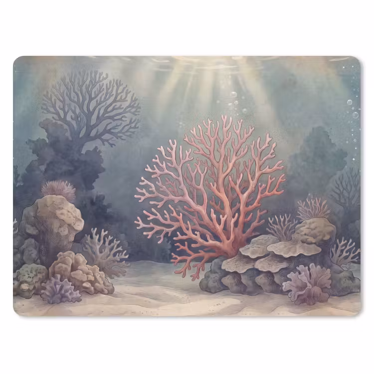 Koraal - Onderwater - Natuur - Roze muismat rubber klein -3d
