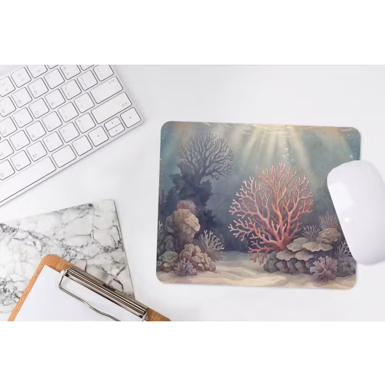 Koraal - Onderwater - Natuur - Roze muismat rubber klein -witbureau