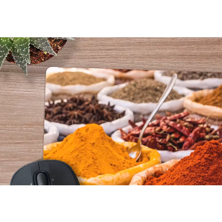 Muismat - Kruiden - Markt - Eten - Kruiden - Markt - Eten muismat rubber klein