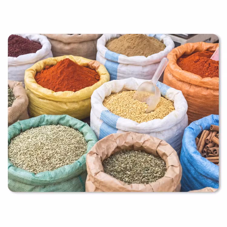 Muismat - Kruiden - Zakken - Markt - Kruiden - Zakken - Markt muismat rubber klein