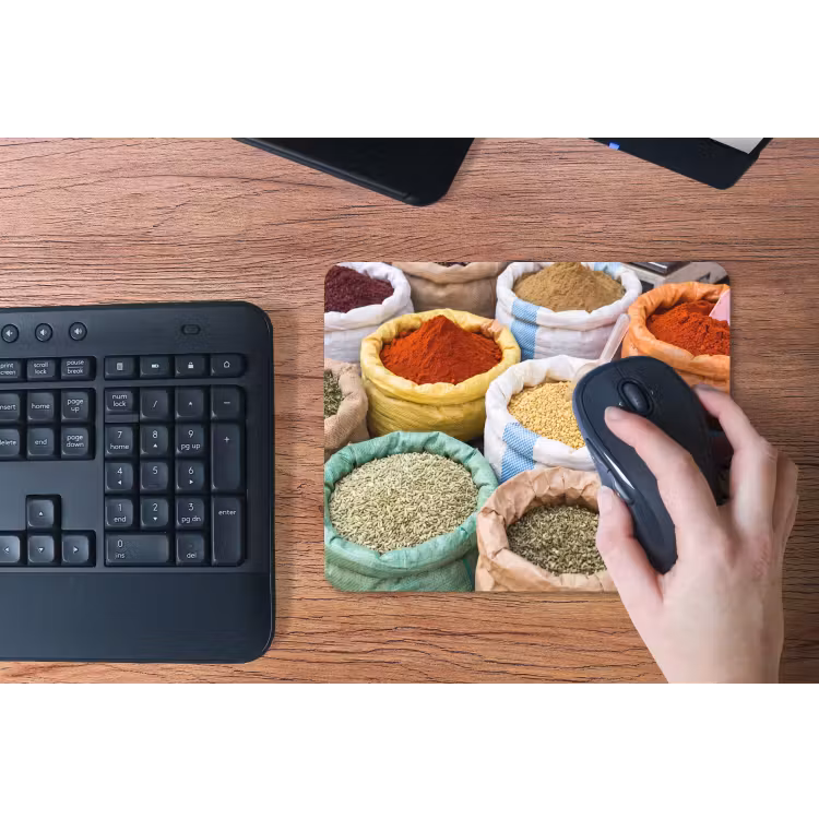 Muismat - Kruiden - Zakken - Markt - Kruiden - Zakken - Markt muismat rubber klein