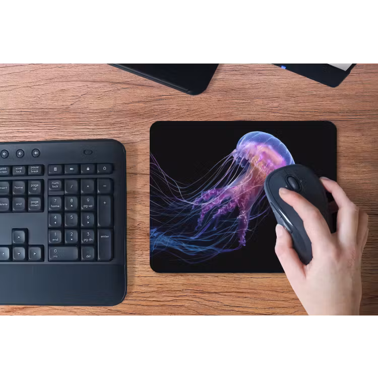 Kwal - Doorzichtig - Roze - Tentakels muismat rubber klein -toetsenbord